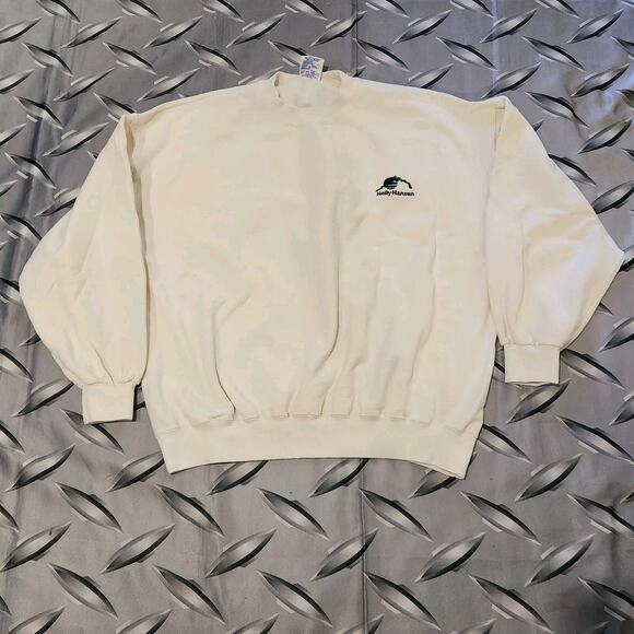 Vintage 90s Helly Hansen Sweatshirt *Fits XL* Cream/Ivory - Picture 1 of 4